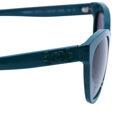 Chanel Boy Cat's Eye Sunglasses S6 Green Eyewear — view 8