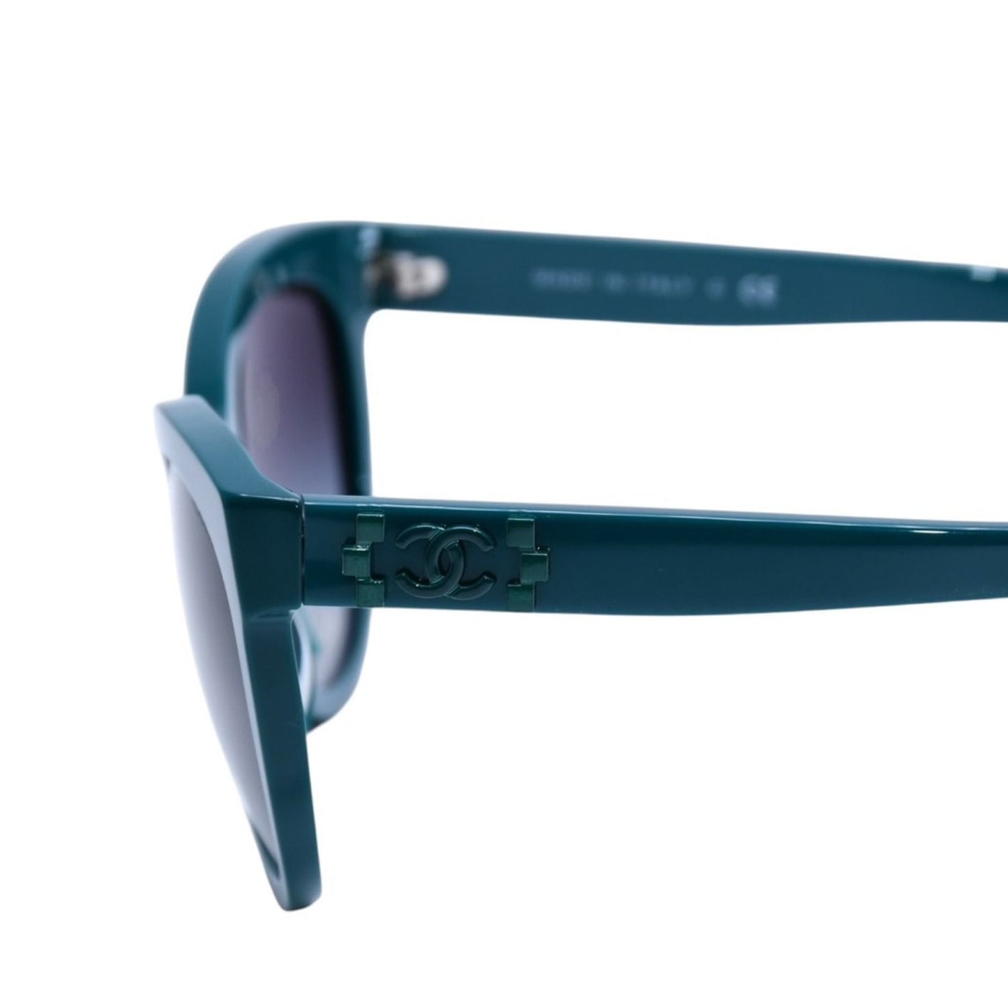 Chanel Boy Cat's Eye Sunglasses S6 Green Eyewear — view 7