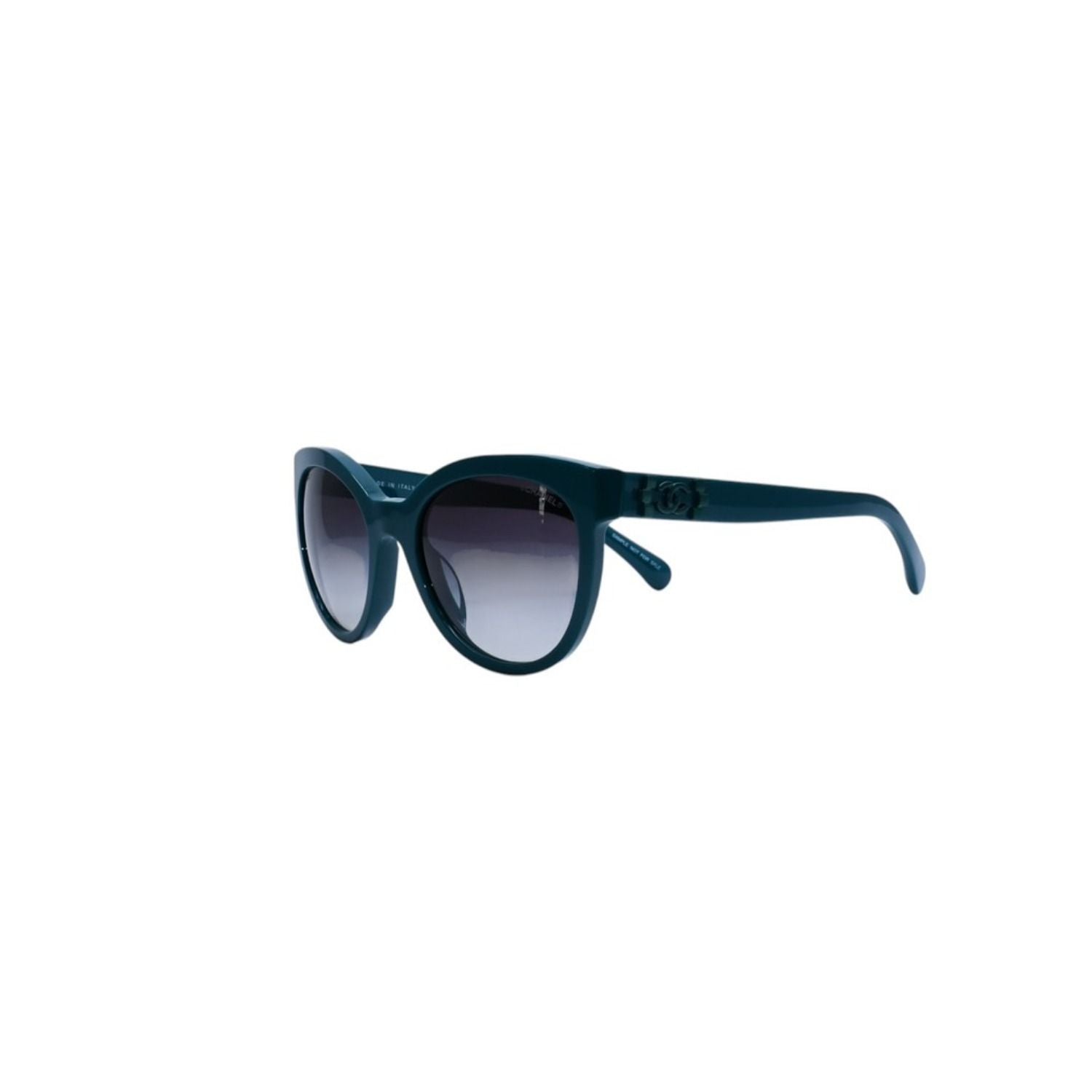 Chanel Boy Cat's Eye Sunglasses S6 Green Eyewear — view 3