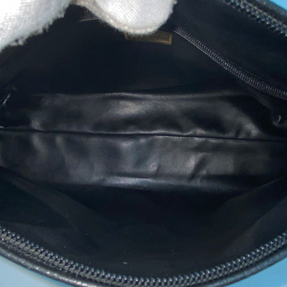 Versace Pouch Handbag Leather Black Medusa Clutch Business Travel — view 8