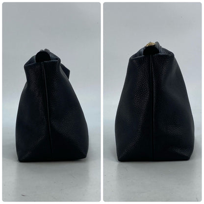 Versace Pouch Handbag Leather Black Medusa Clutch Business Travel — view 4