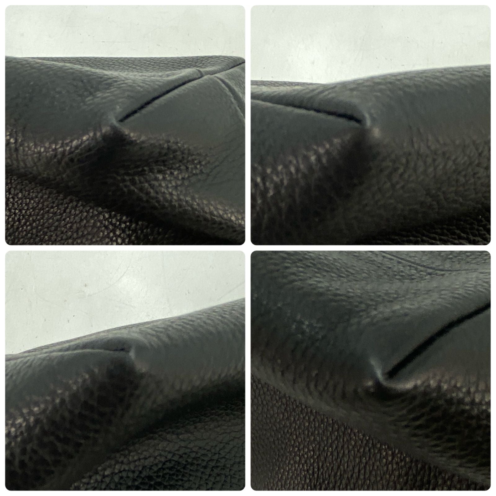 Versace Pouch Handbag Leather Black Medusa Clutch Business Travel — view 7