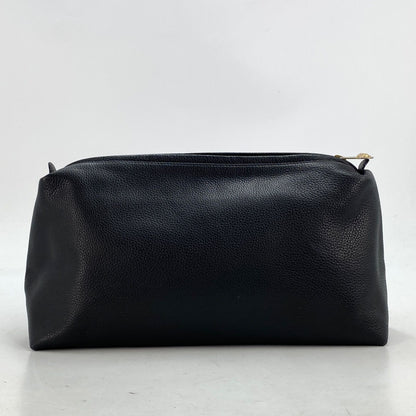 Versace Pouch Handbag Leather Black Medusa Clutch Business Travel — view 2