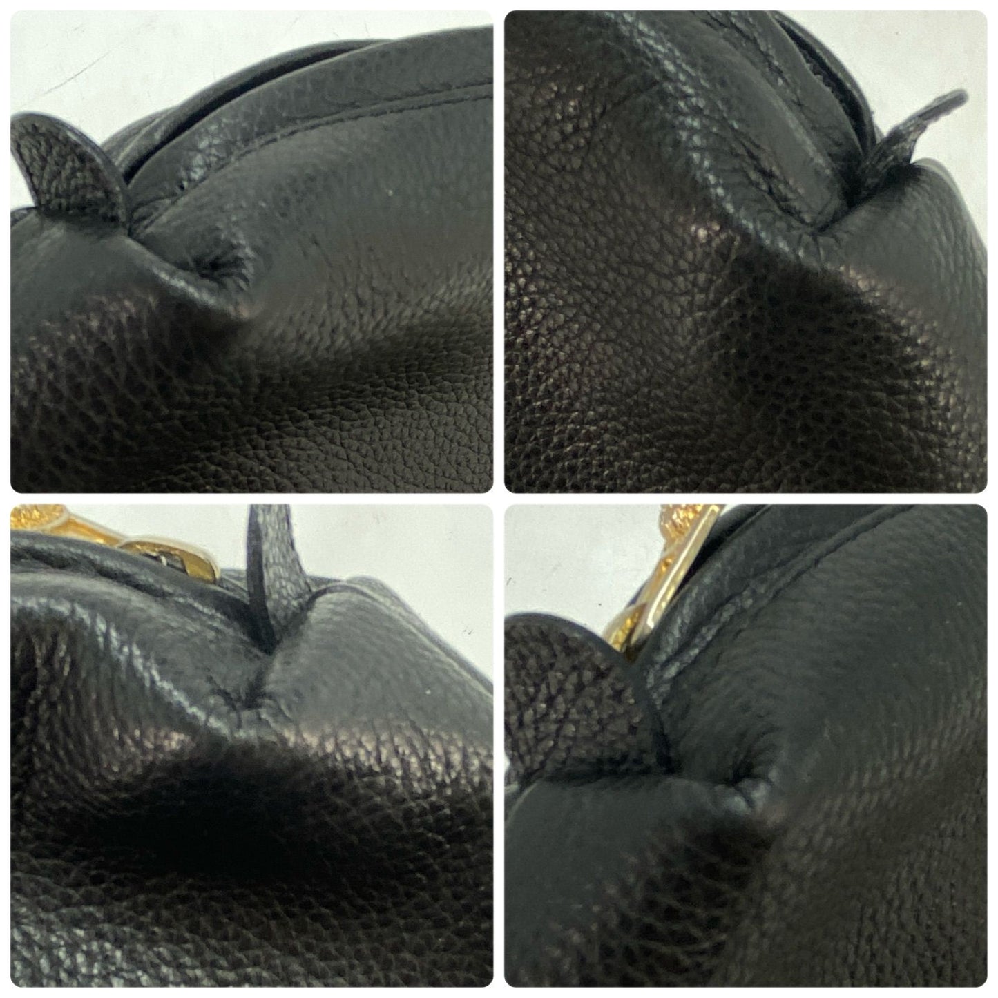 Versace Pouch Handbag Leather Black Medusa Clutch Business Travel — view 6