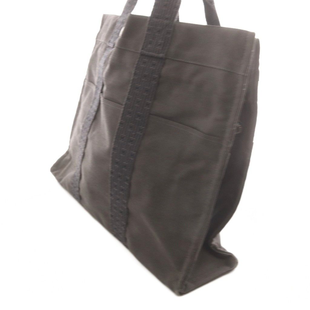 Hermes Her Line MM Tote Canvas Gray — view 4