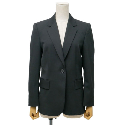 Gucci Tailored Jacket 40 Blue Leather Single Interlocking Allover Pattern