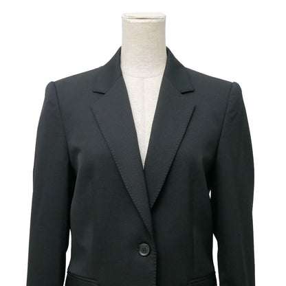 Gucci Tailored Jacket 40 Blue Leather Single Interlocking Allover Pattern — view 2