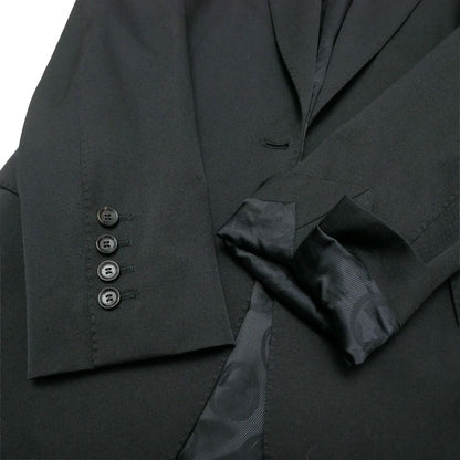 Gucci Tailored Jacket 40 Blue Leather Single Interlocking Allover Pattern — view 4