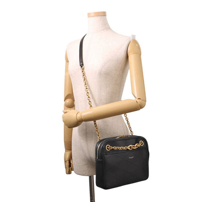 Saint Laurent Paris Chain Shoulder Bag Maillon Leather 2-Way Black — view 5