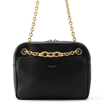 Saint Laurent Paris Chain Shoulder Bag Maillon Leather 2-Way Black