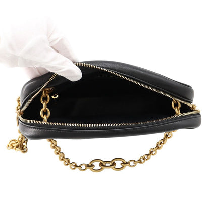 Saint Laurent Paris Chain Shoulder Bag Maillon Leather 2-Way Black — view 6
