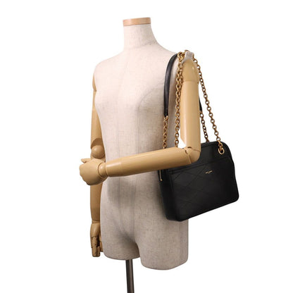 Saint Laurent Paris Chain Shoulder Bag Maillon Leather 2-Way Black — view 4
