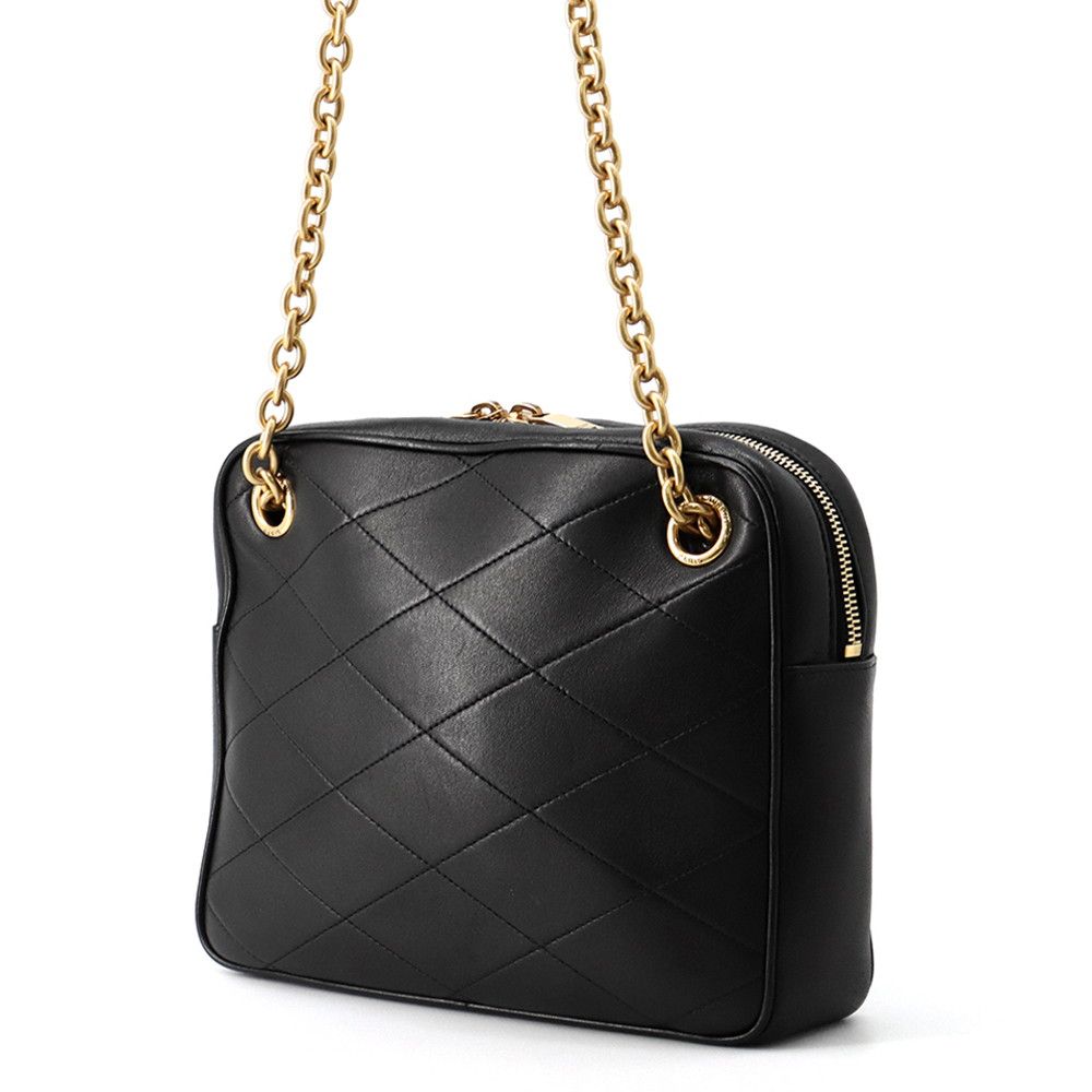 Saint Laurent Paris Chain Shoulder Bag Maillon Leather 2-Way Black — view 2
