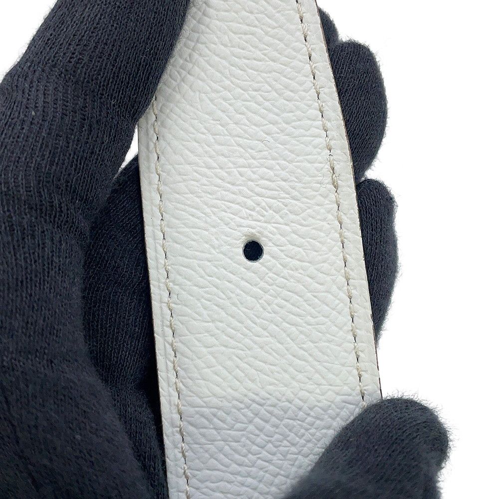 Hermes Belt 95 White Blue Atoll Epsom — view 6