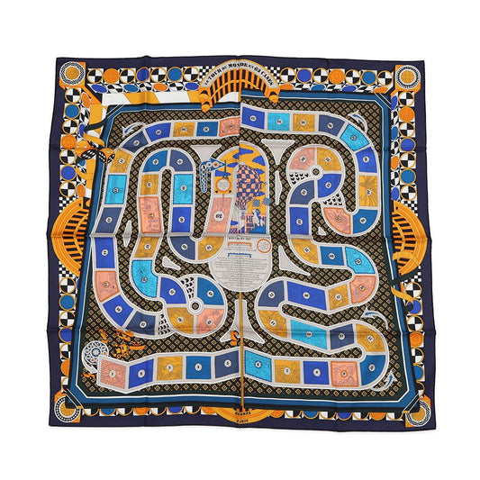 Hermes Scarf Carre 90 le Tour du Monde en 63 Cases Silk