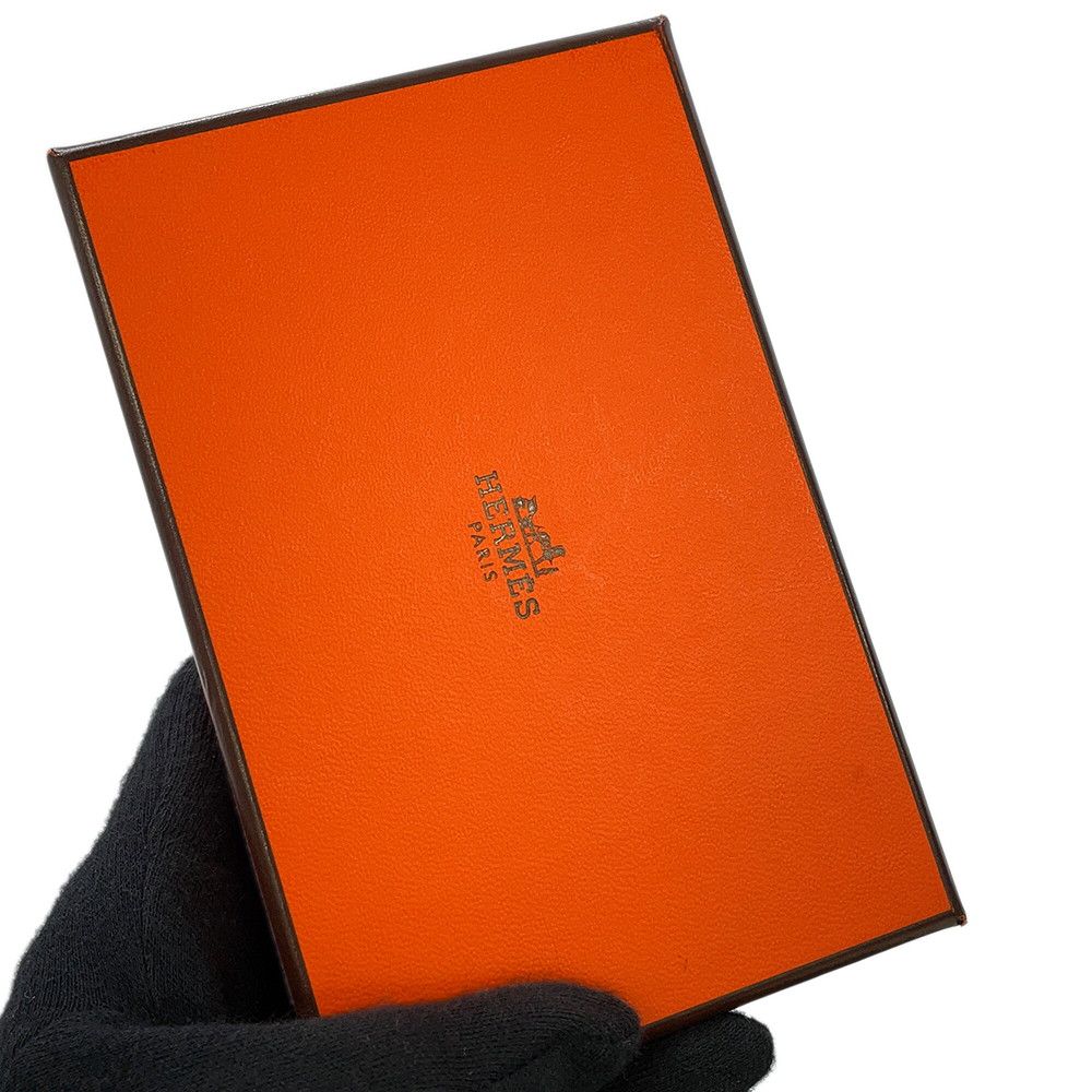 Hermes Card Case Calvi Grimisty Silver Evercolor Business Holder — view 6