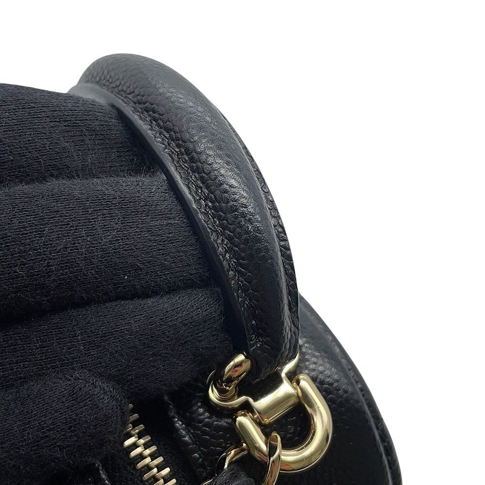 Chanel Quilted CC Logo Backpack Mini Caviar Leather 2-Way Shoulder Bag Black — view 9
