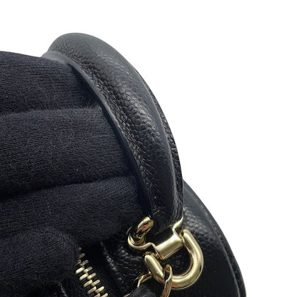 Chanel Quilted CC Logo Backpack Mini Caviar Leather 2-Way Shoulder Bag Black — view 9