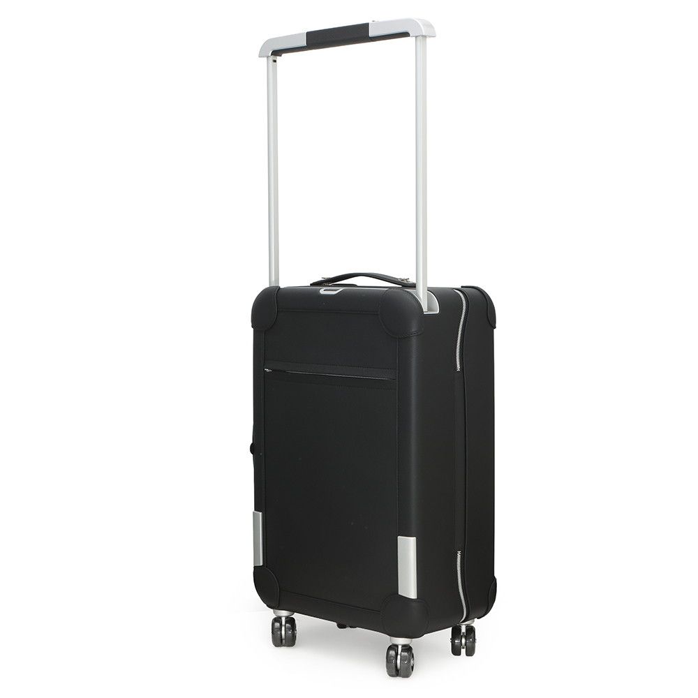 Hermes Carry Case Low Ring Mobility Suitcase Black Silver Taurillon Clemence — view 2