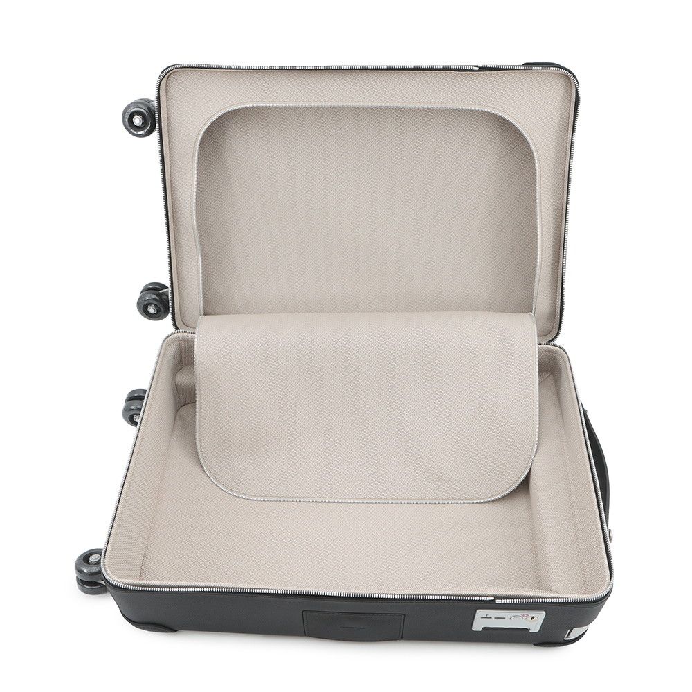 Hermes Carry Case Low Ring Mobility Suitcase Black Silver Taurillon Clemence — view 5