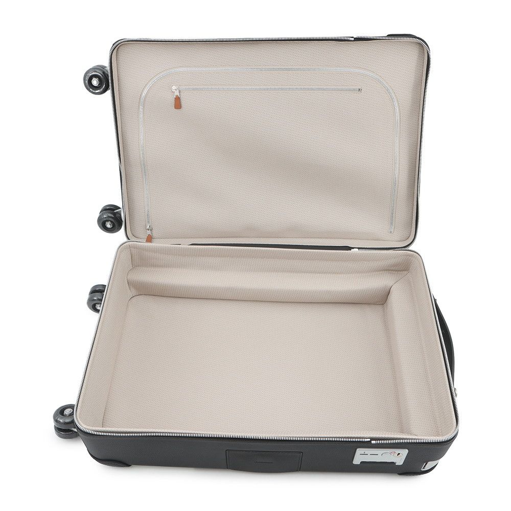 Hermes Carry Case Low Ring Mobility Suitcase Black Silver Taurillon Clemence — view 4