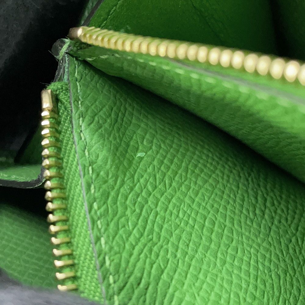 Hermes Kelly Wallet Long to Go Vert Yucca Gold — view 8