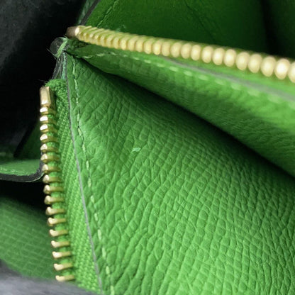 Hermes Kelly Wallet Long to Go Vert Yucca Gold — view 8