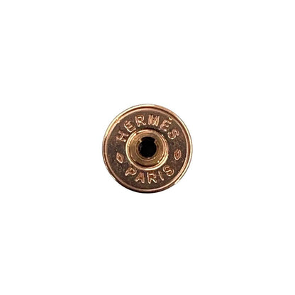 Hermes Earrings Disco Faubourg Bordeaux Pink Gold Swift Metal — view 9