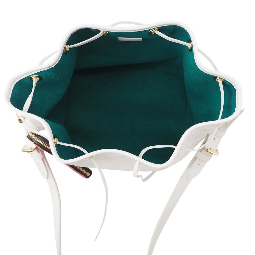 Louis Vuitton Shoulder Bag Leather Monogram Petit Noe White — view 5