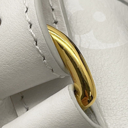Louis Vuitton Shoulder Bag Leather Monogram Petit Noe White — view 9