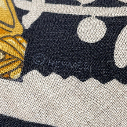 Hermes Shawl Triangle Jean Stirrup Remix Etriers Cashmere Silk Scarf — view 3