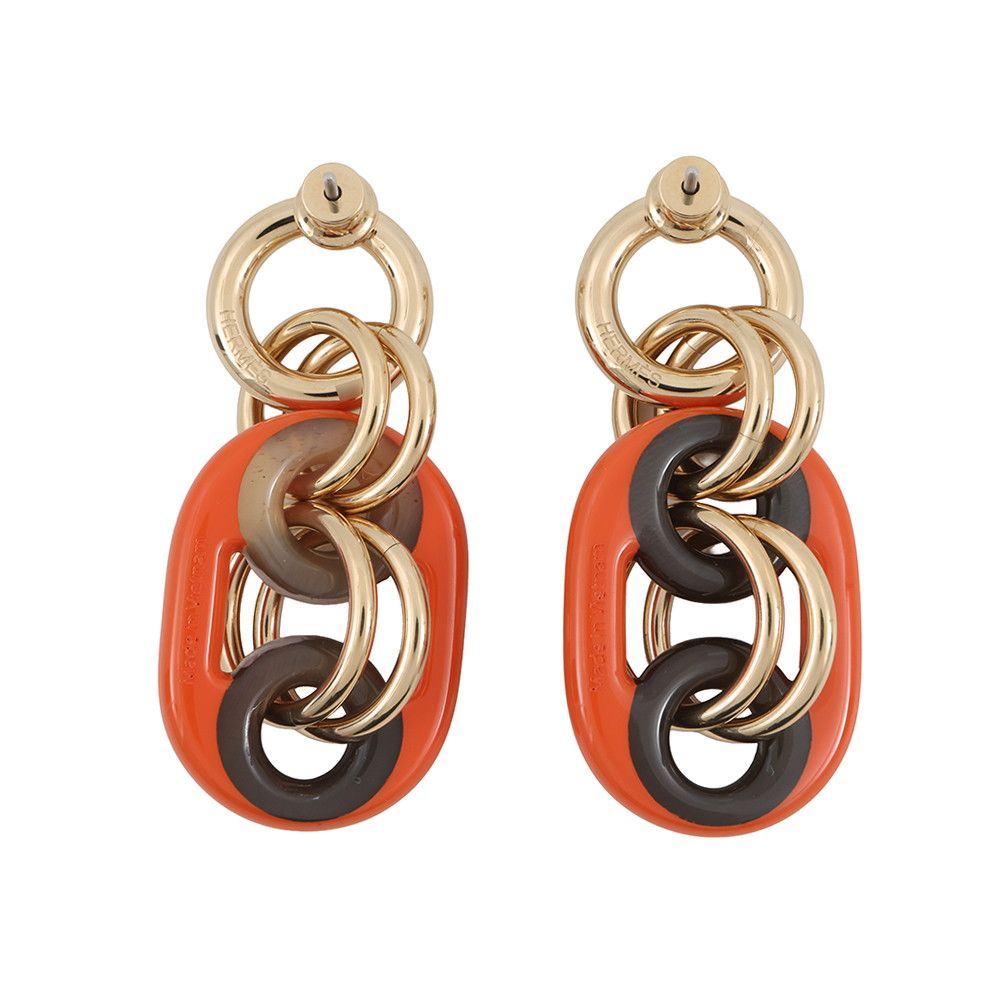 Hermes Earrings Eurydice PM Buffalo Horn Lacquer — view 3