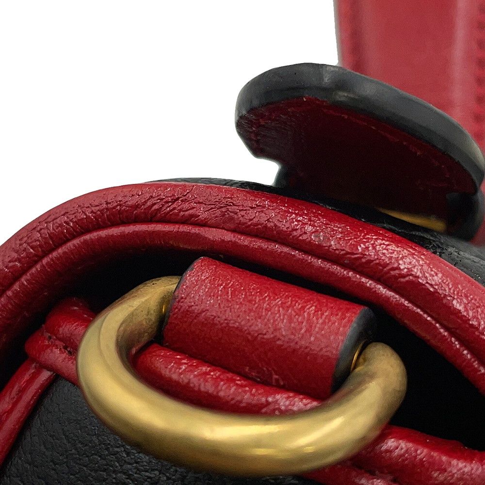 Gucci GG Marmont Mini Top Handle Leather 2-Way Shoulder Bag Black — view 8
