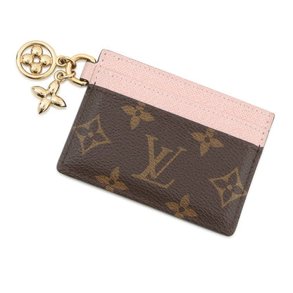 Louis Vuitton Card Case Monogram Holder LV Charm