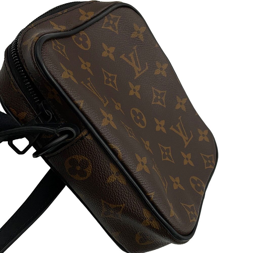 Louis Vuitton Shoulder Bag Monogram Macassar Christopher Wearable Wallet Black — view 9