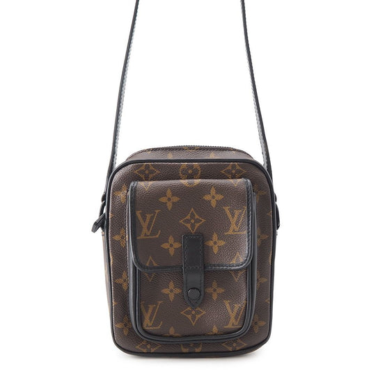 Louis Vuitton Shoulder Bag Monogram Macassar Christopher Wearable Wallet Black