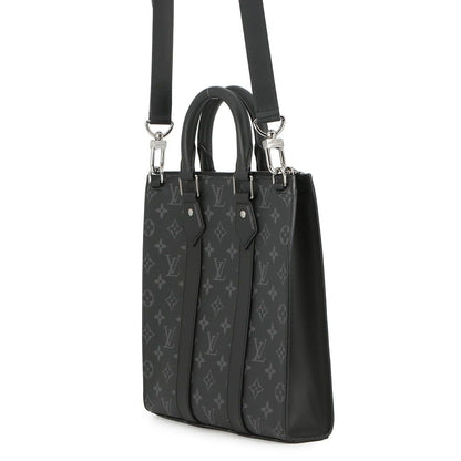 Louis Vuitton Monogram Eclipse Sac Plat Cross Bag 2-Way Shoulder Bag Black — view 2