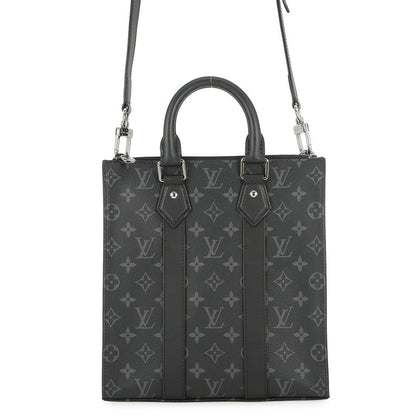 Louis Vuitton Monogram Eclipse Sac Plat Cross Bag 2-Way Shoulder Bag Black