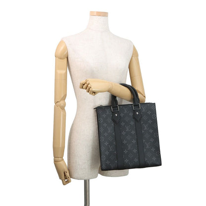 Louis Vuitton Monogram Eclipse Sac Plat Cross Bag 2-Way Shoulder Bag Black — view 4