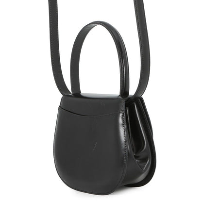 Celine Vintage Leather 2-Way Shoulder Bag Black — view 2
