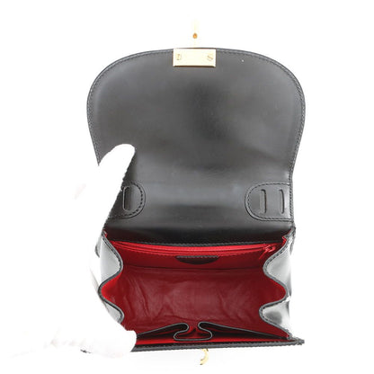 Celine Vintage Leather 2-Way Shoulder Bag Black — view 6