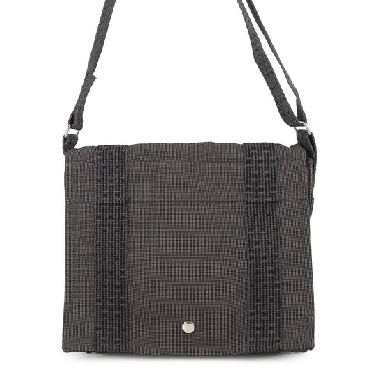 Hermes Shoulder Bag Her Line Besace PM Gray Silver Canvas