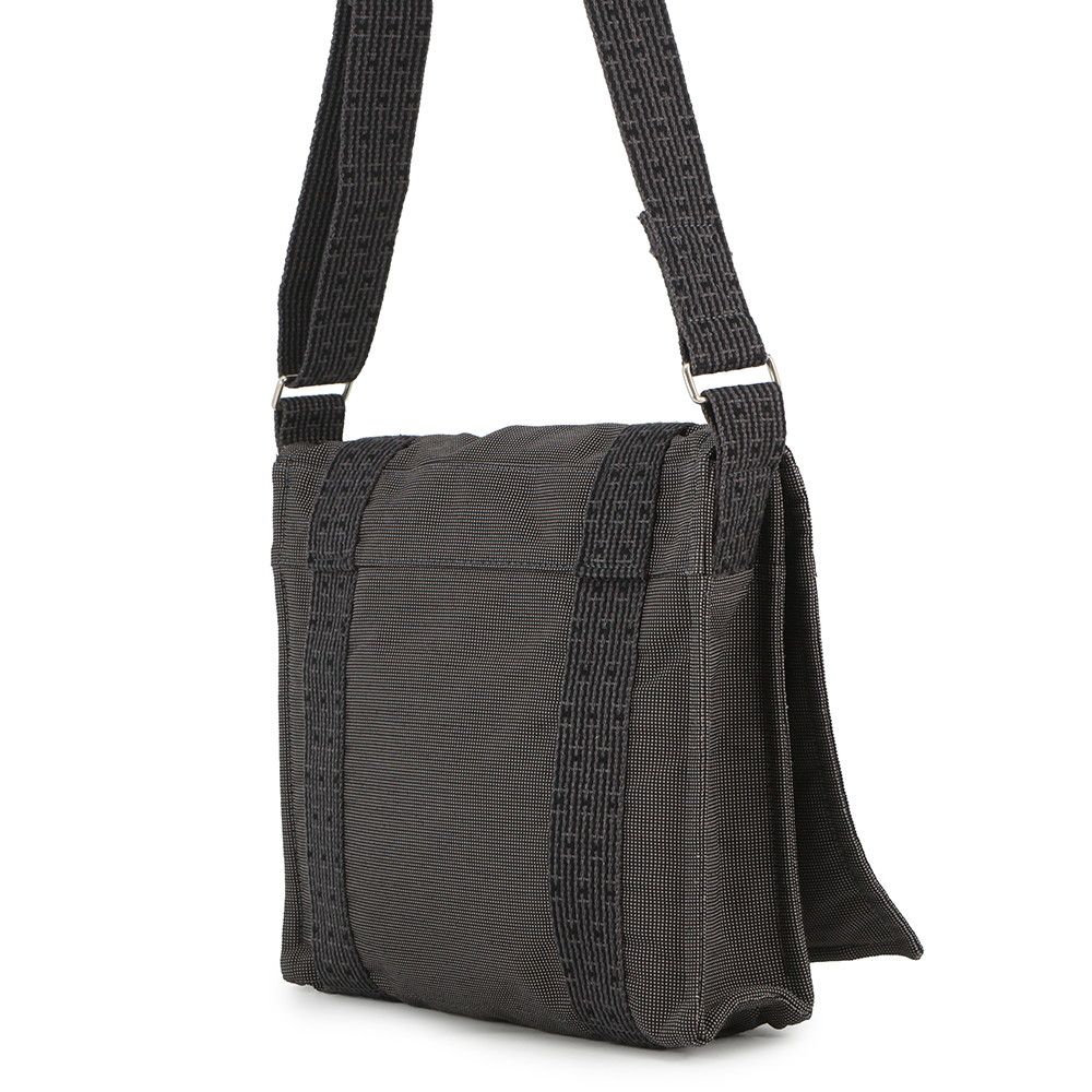 Hermes Shoulder Bag Her Line Besace PM Gray Silver Canvas — view 2