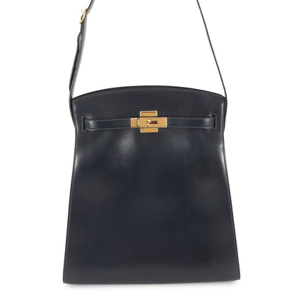 Hermes Handbag Kelly Sports GM Blue Indigo Gold Box Calf