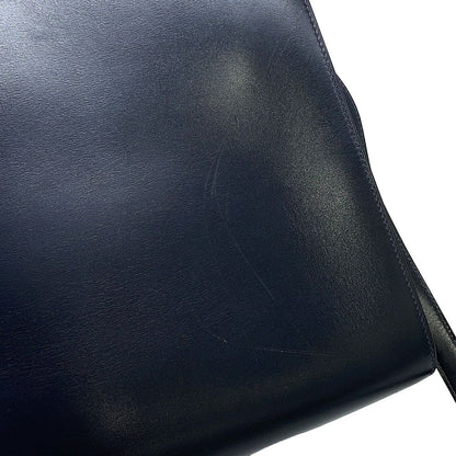 Hermes Handbag Kelly Sports GM Blue Indigo Gold Box Calf — view 6
