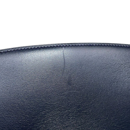 Hermes Handbag Kelly Sports GM Blue Indigo Gold Box Calf — view 8