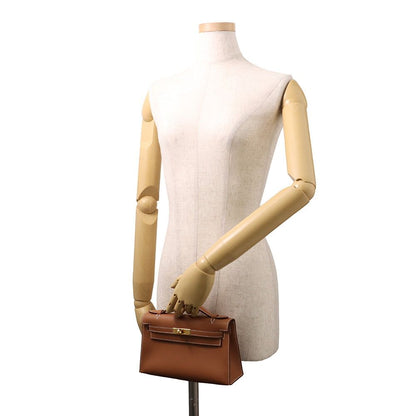 Hermes Handbag Pochette Kelly Gold Swift — view 4