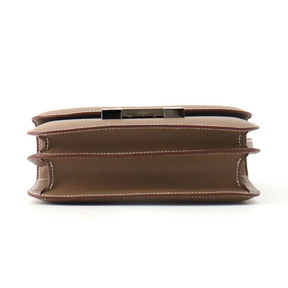 Hermes Shoulder Bag Mini Constance 3 Miloire Etoupe Silver Epsom — view 3