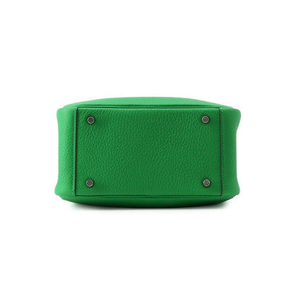 Hermes Lindy Mini Bamboo Silver Taurillon Clemence 2-Way Shoulder — view 3