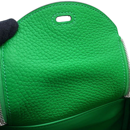 Hermes Lindy Mini Bamboo Silver Taurillon Clemence 2-Way Shoulder — view 6
